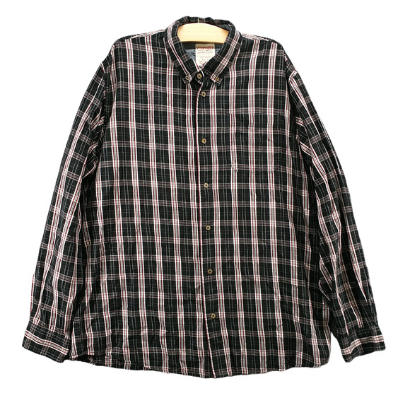 Wrangler Authentics Men's Button Down Shirt Multi XLT Long Sleeve Plaid Cotton - Picture 1 of 11